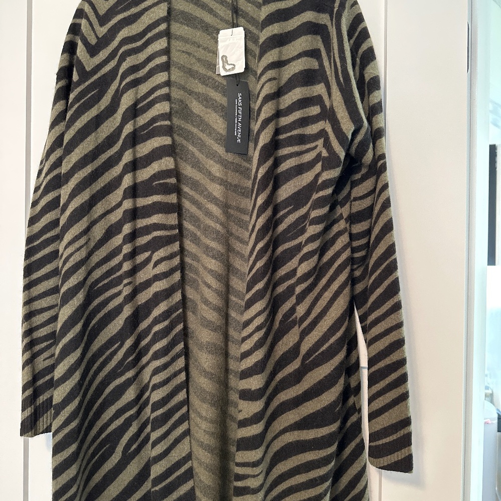Saks Fifth Ave 100% Cashmere Cardigan